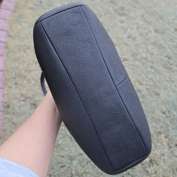 Coach Black Pebbled Leather Prairie Satchel Crossbody Handbag With Hang Tag - Picture 7 of 15